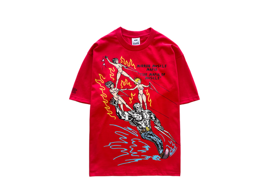 Warren Lotas MMM Ski Pyramid Tee Red