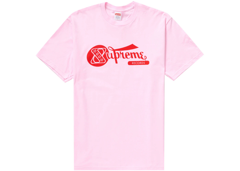 Supreme Records Tee LT pink