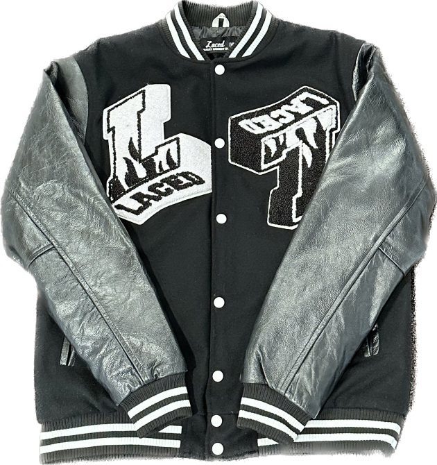 Laced LE FLAME VARSITY JACKET Black