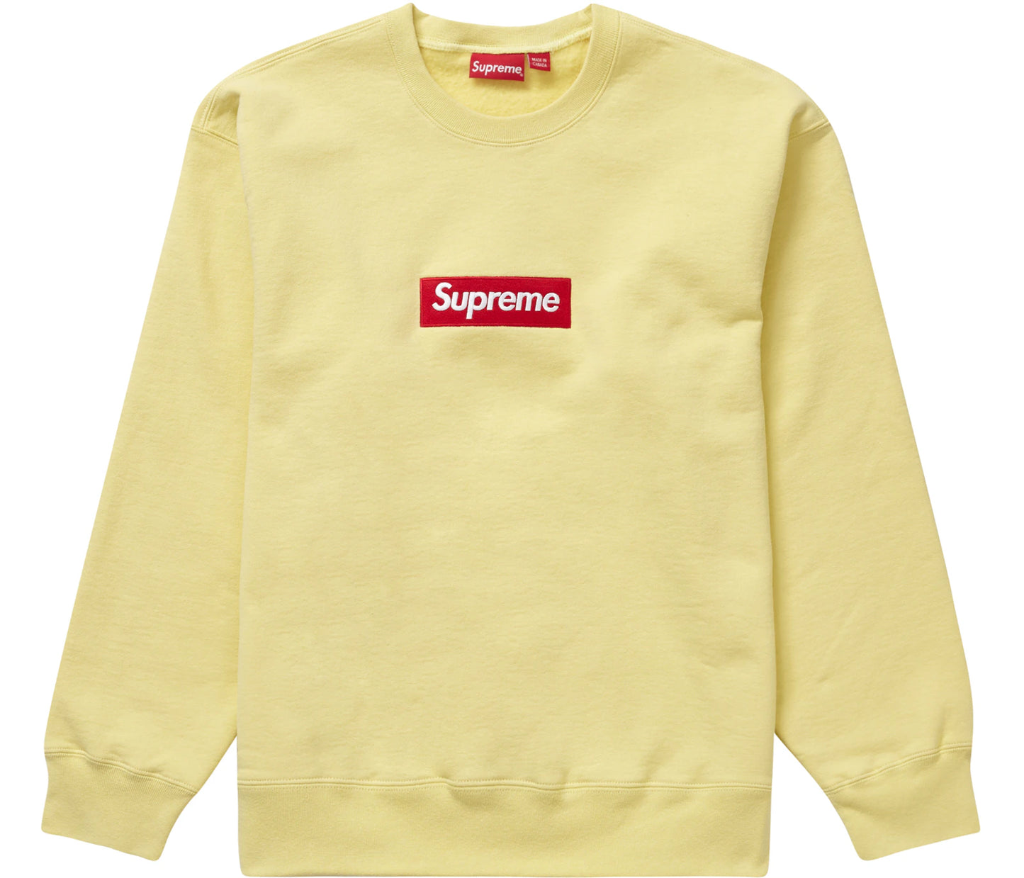 Supreme Box Logo Crewneck (FW22) Pale Yellow