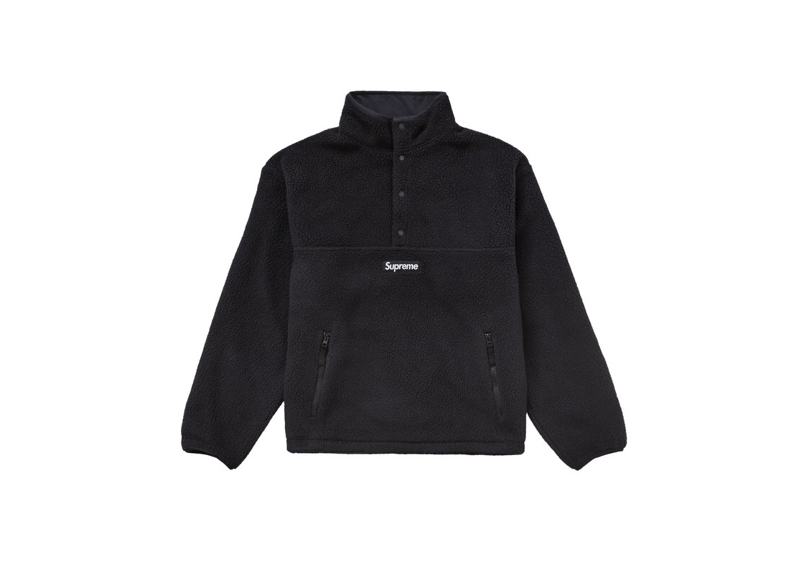 Supreme Polartec Shearling Reversible Pullover Black