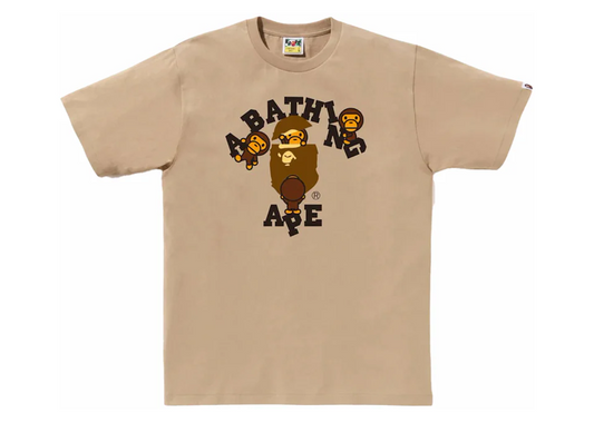 BAPE College Milo Tee Beige