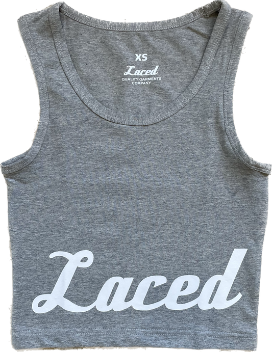 Script  06 crop top heather grey