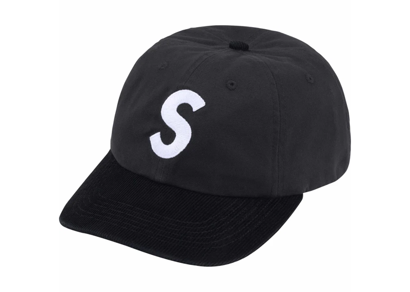 Supreme 2-Tone S Logo 6-Panel Cap Black