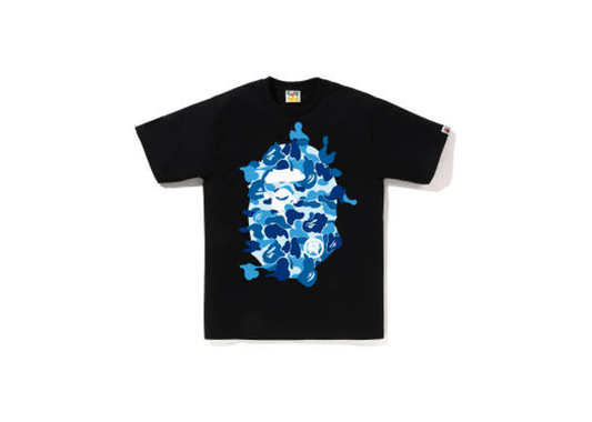 BAPE ABC Camo Rebuild Big Ape Head Tee Black/Blue