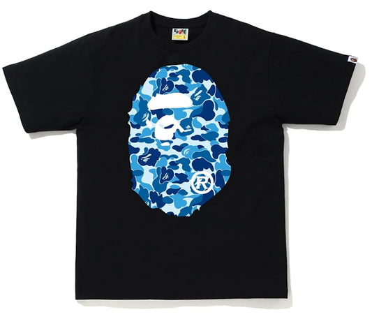 BAPE ABC Camo Big Ape Head Tee Black/Blue