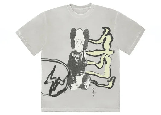 Travis Scott Cactus Jack   Kaws For Fragment Tee Aged Yellow