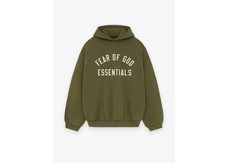 Fear of God Essentials Fleece Hoodie Military