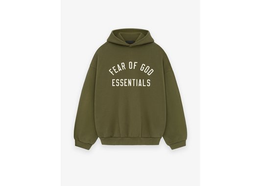 Fear of God Essentials Fleece Hoodie Military