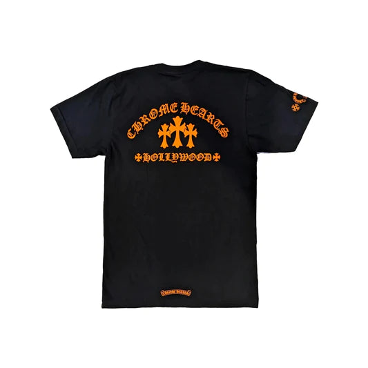 Chrome Hearts Black / Orange Pocket Crew Tee