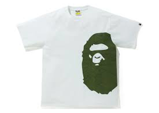 Bape line 1st Camo Side Big Ape Head t-shirt White/green