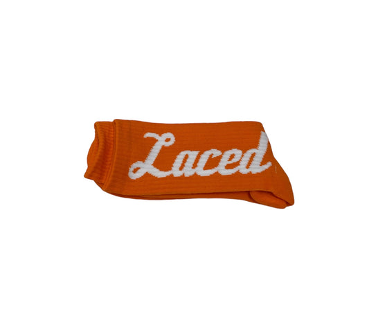 Laced Tube Socks Orange/White