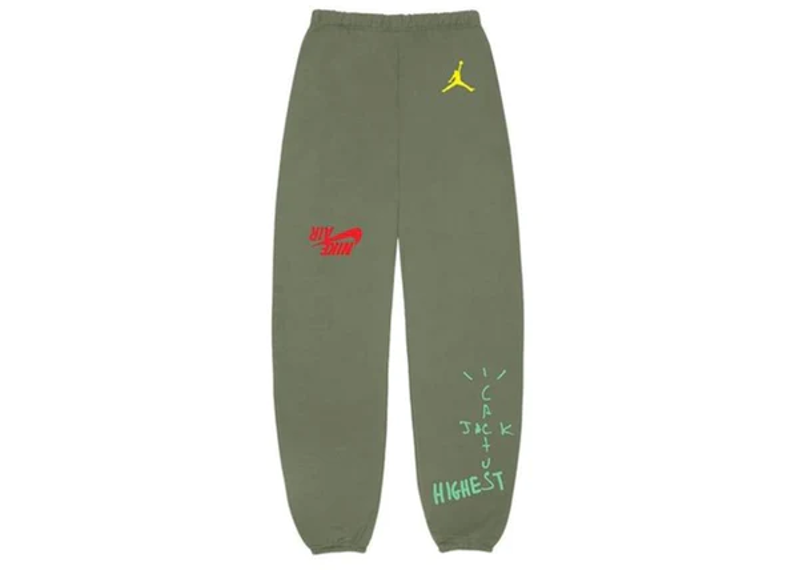 Travis Scott Jordan Cactus Jack Highest Sweatpant Olive