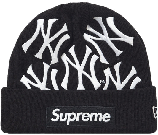 Supreme New York Yankees New Era Box Logo Beanie Black