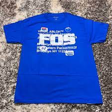 Virgil Abloh sunroof tee FOS blue