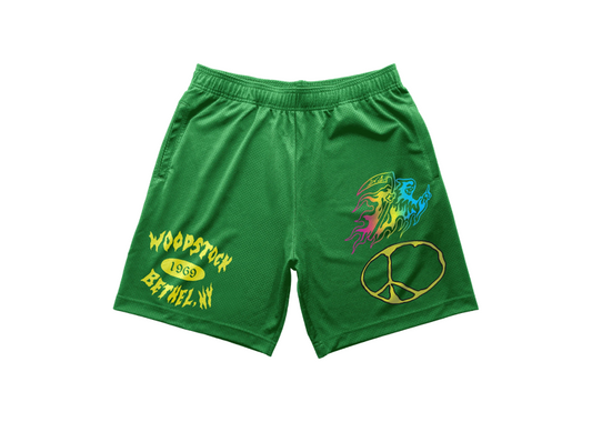 Warren Lotas Woodstock Mesh Shorts Green