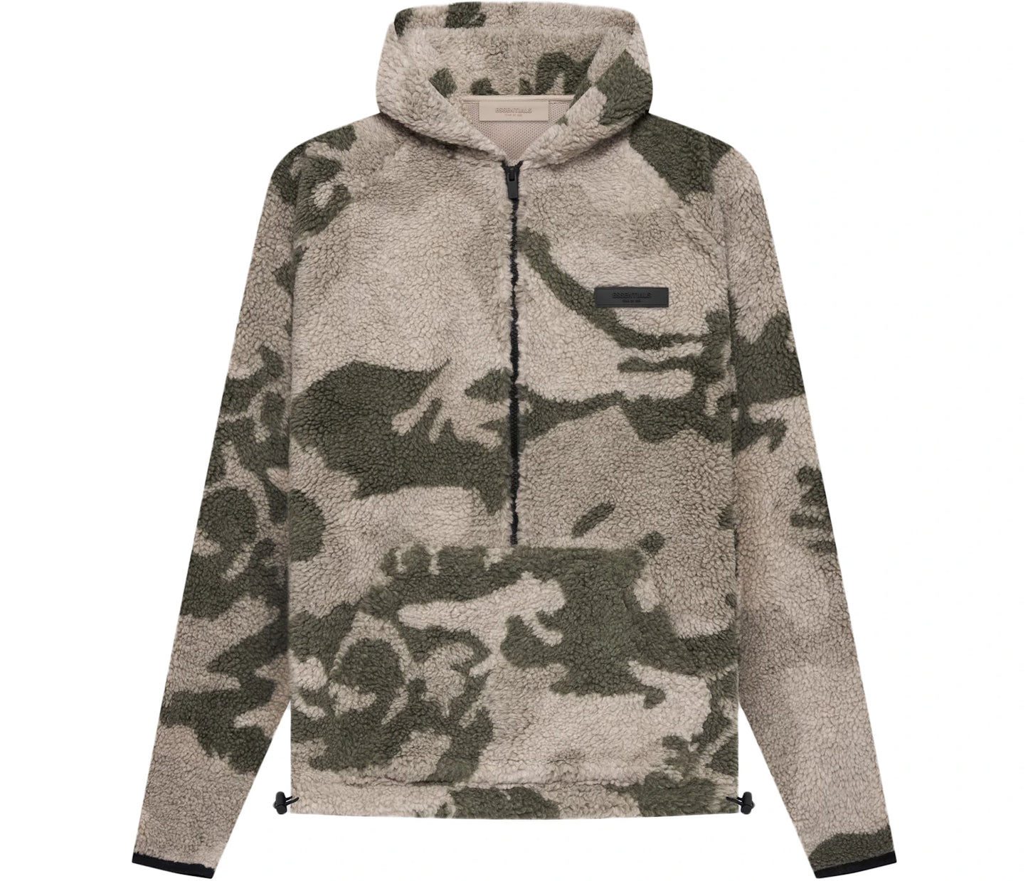 Fear of God Essentials Polar Fleece Half Zip Hoodie Camo