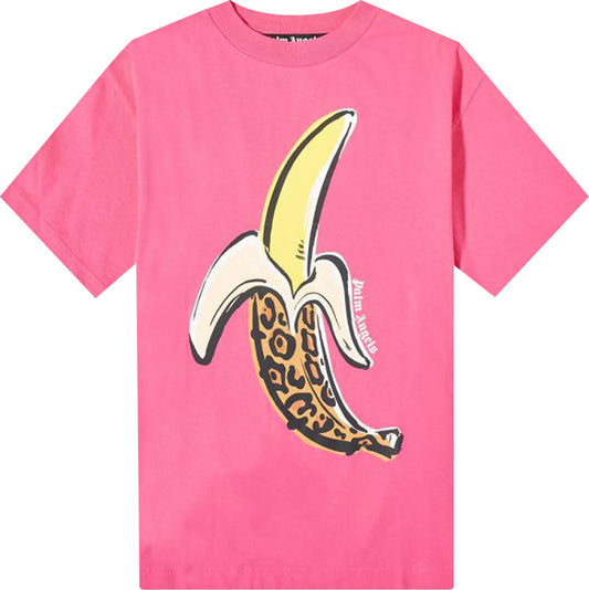 Palm Angels Banana Classic Tee Fuchsia/Yellow