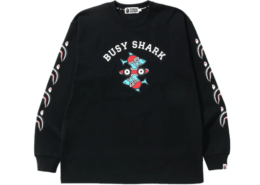 BAPE Busy Shark Relaxed Fit Heavy Weight L/S Tee