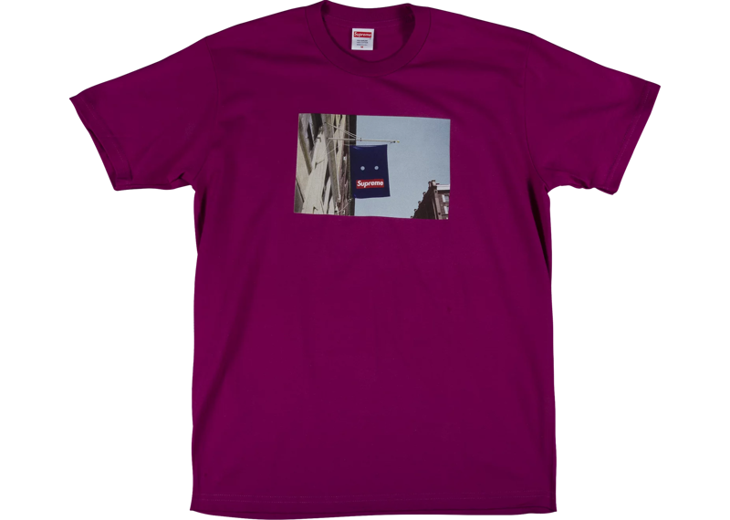 Supreme Banner Tee Magenta