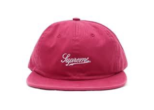 Supreme Script logo 6-Panel Hat Red