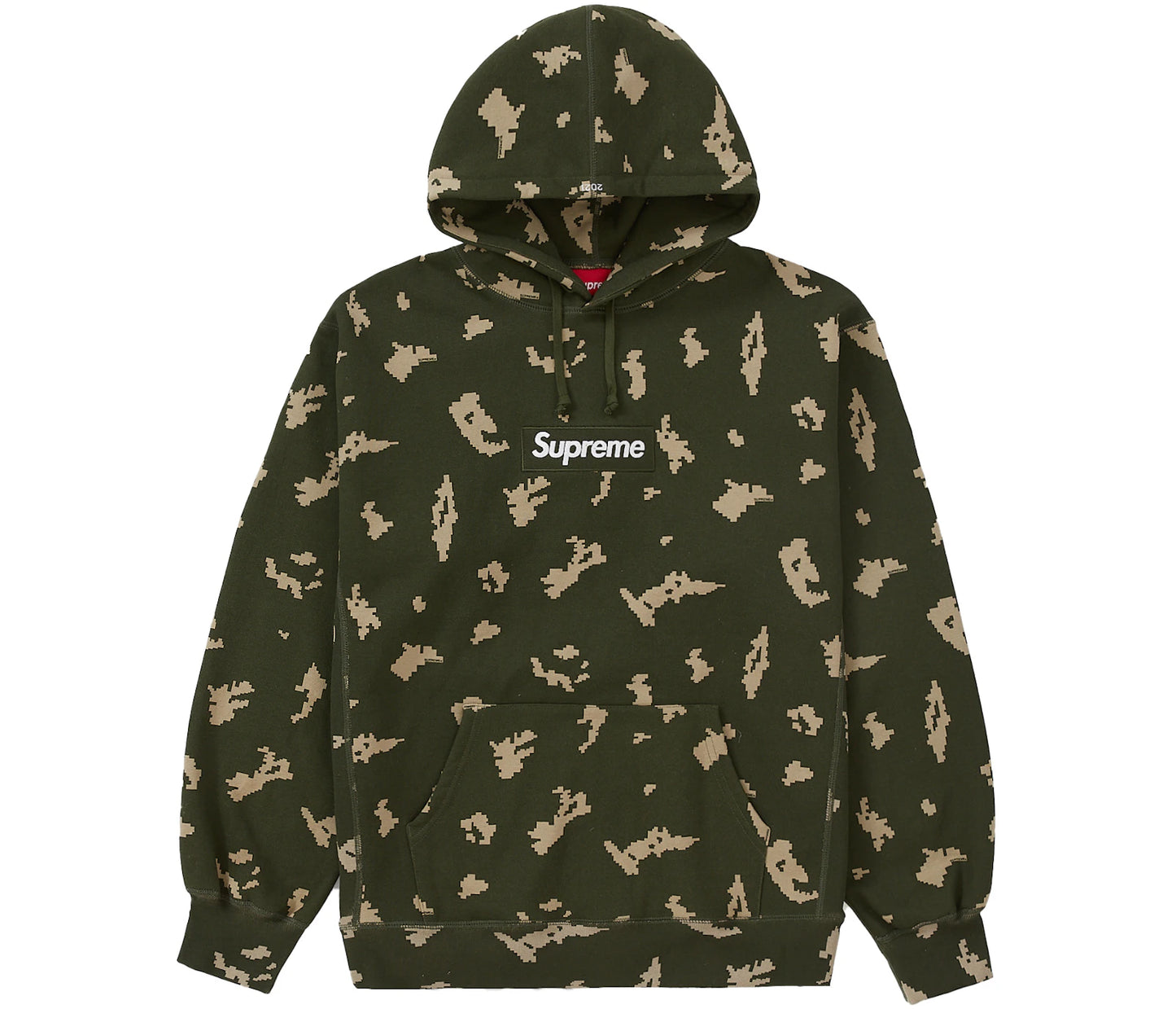 Supreme Box Logo Hooded Sweatshirt (FW21) Olive Russian Camo