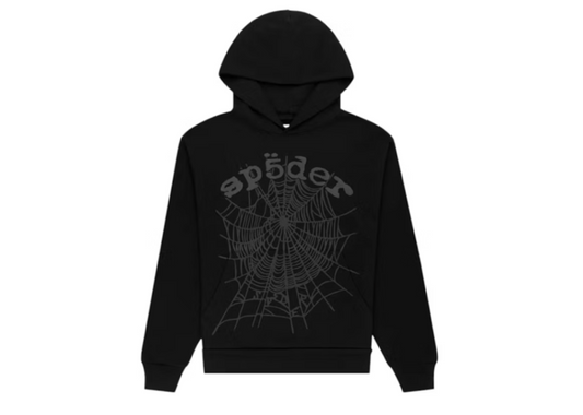 Sp5der Phantom Web Hoodie Black