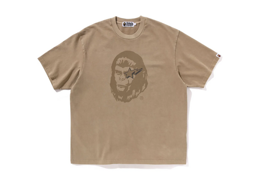 BAPE WGM GARMENT DYED RELAXED FIT TEE BEIGE