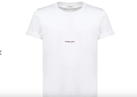 Saint Laurent Basic Logo T-Shirt White