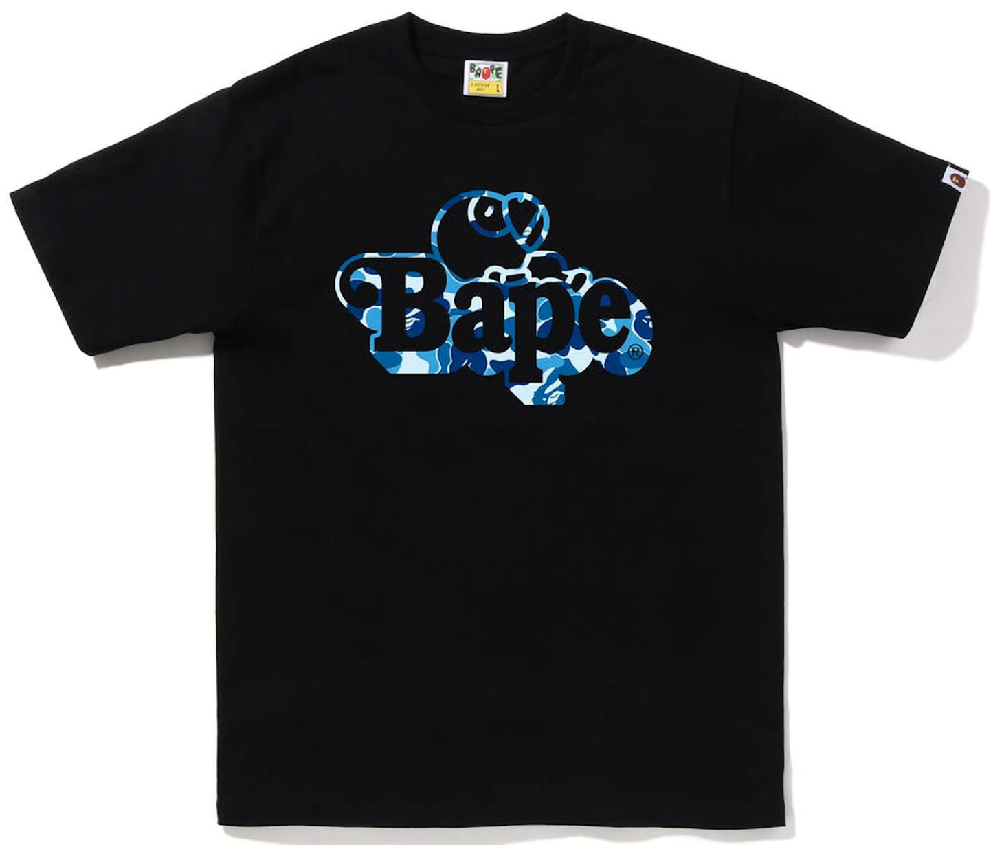 BAPE ABC Camo Milo on Bape Tee Black Blue