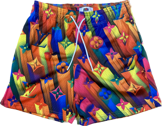 Mr. Remade LV Shorts Rainbow