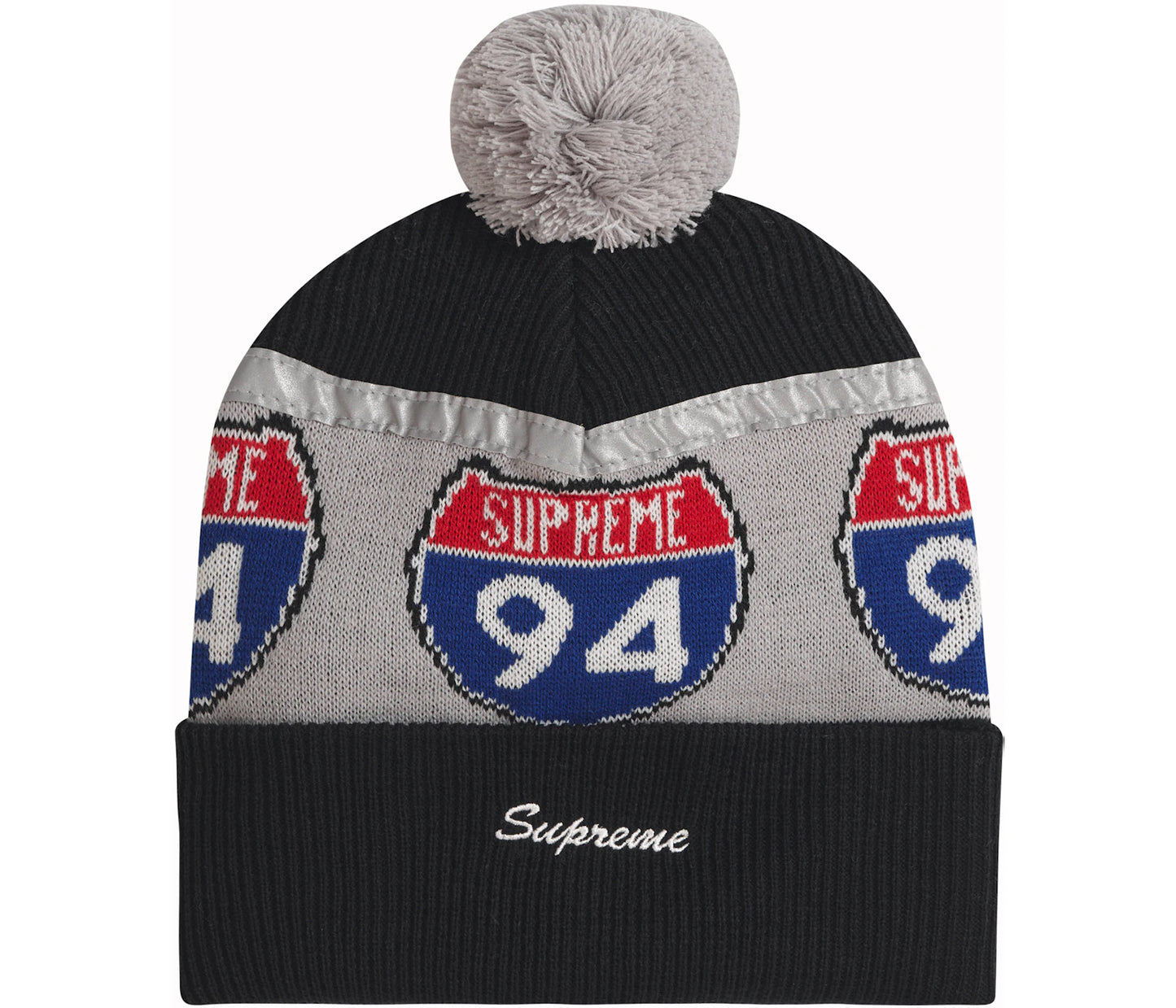 Supreme Interstate Reflective Beanie Black