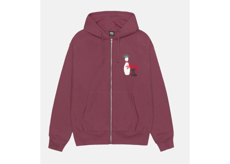 Stussy Kingpin Zip Hooodie Red