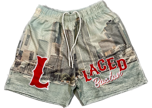 Laced Boston mesh shorts