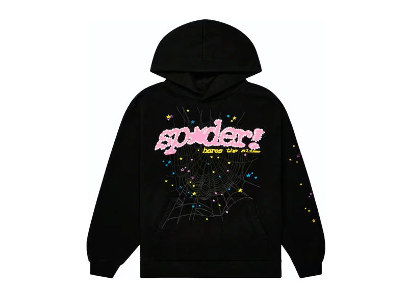 Sp5der P*NK V2 Hoodie Black