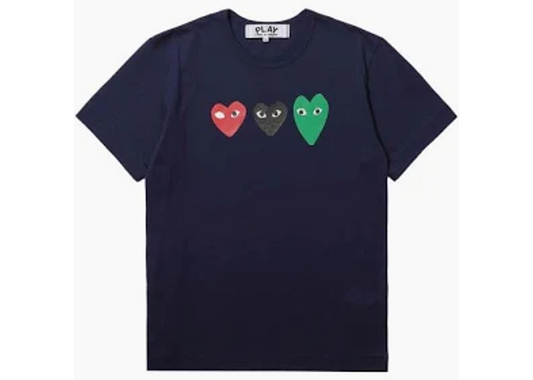 Comme des Garcon Navy T-shirt multi/color heart