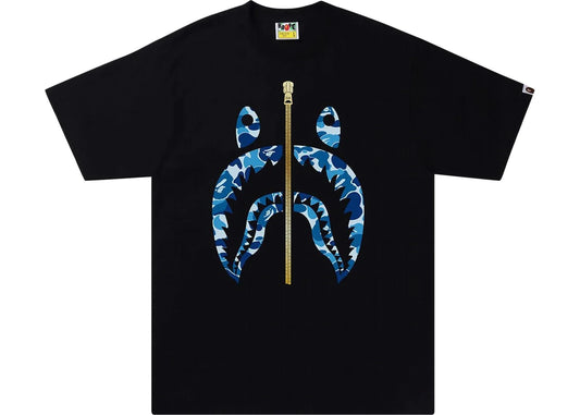 BAPE ABC Camo Shark Tee Black/Blue (SS22)