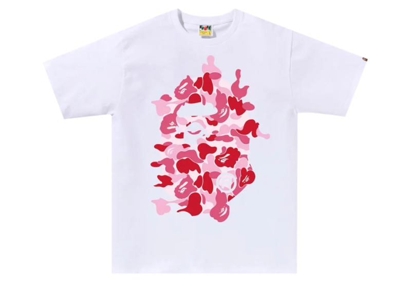 BAPE Camo Rebuild Tee White Pink