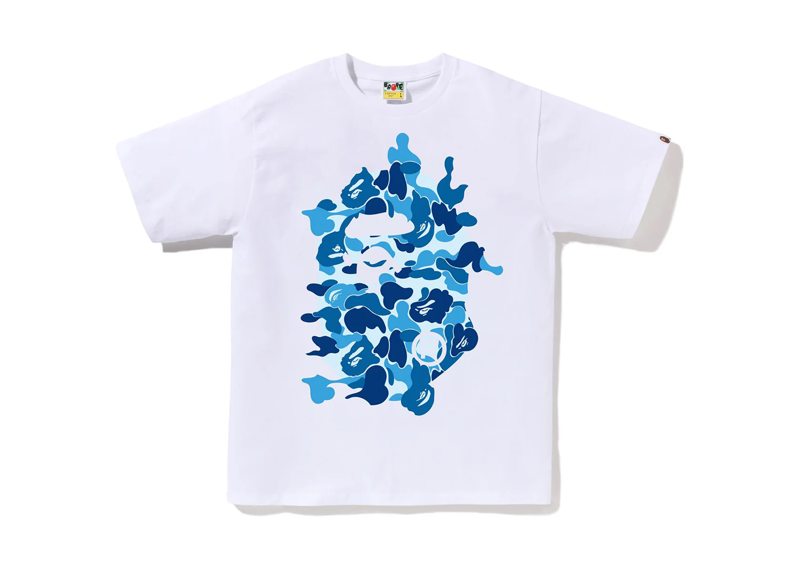 BAPE ABC Camo Rebuild Big Ape Head Tee White/Blue