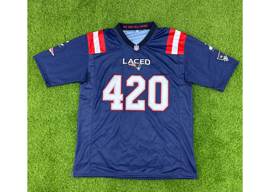 NE Pats Theme LACED Football Jersey