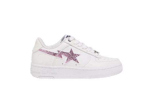 Bapesta 50 White Pink Crystals