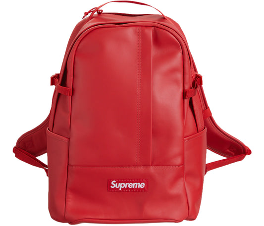 Supreme Leather Backpack Red