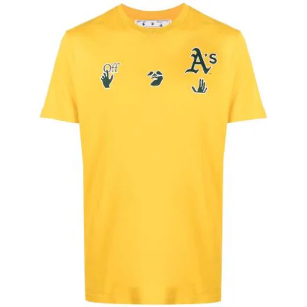 Off -White X MBL Oakland Athletics logo-print T-shirt