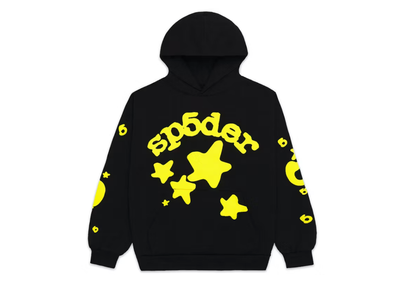 Sp5der Beluga Hoodie Onyx/Yellow