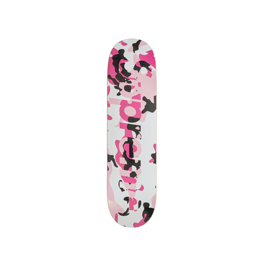 Supreme Camo Logo Skateboard Deck Pink Camo