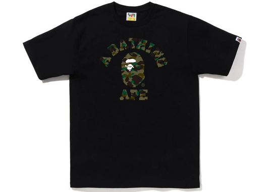 BAPE 1st Camo College Tee Black Green